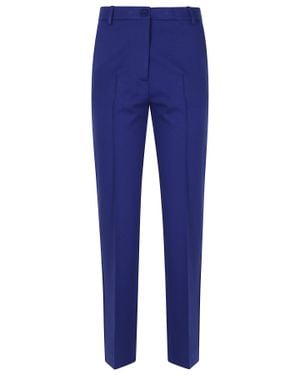 Semicouture Tia Viscose-Blend Straight-Leg Pants - Blue