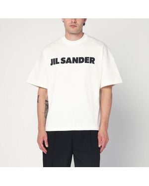 Jil Sander Wide T-Shirt With Logo - White