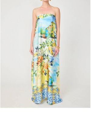 Gilner Farrar Jianna Strapless Long Dress - Blue