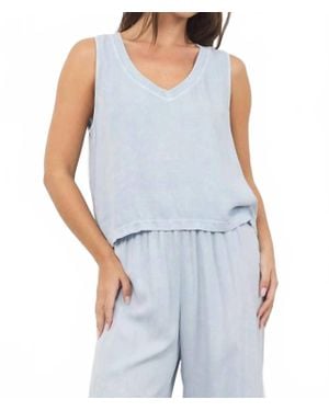 Lamade Helena V-Neck Tank Top - Blue