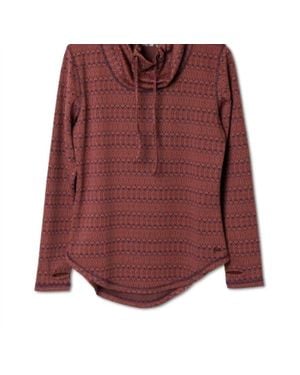 Kavu Skylar Cowl Neck Sweater - Red