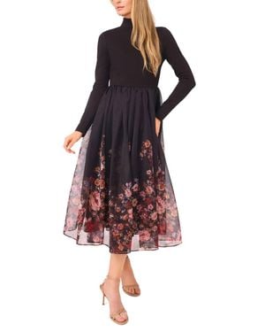 Ted Baker Florine Turtleneck Combo Maxi Dress - Red