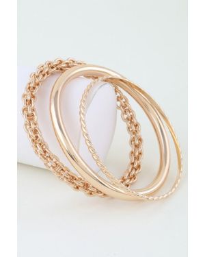 Fashnzfab Multi Link Chain Wrap Bracelet - Pink