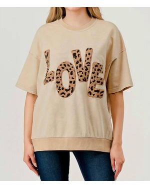 Pixi + Ivy Oversized Short Sleeves Top - Natural