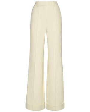 Adam Lippes Deeda Wool & Silk-blend Pant - White