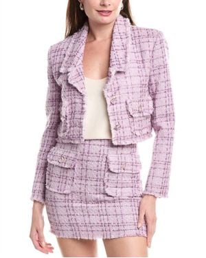 Endless Rose Boucle Tweed Lady Blazer - Purple