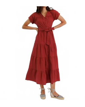DOWNEAST Dina Maxi Dress - Red