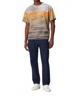 Missoni Slub Cotton Jersey T-Shirt - Blue