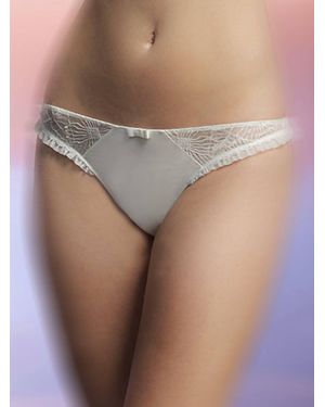 Felina Gabriella Low Rise Thong - Gray
