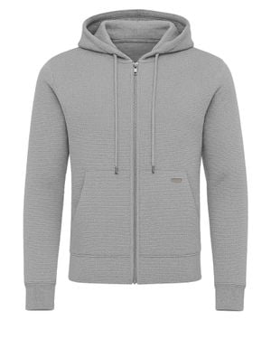 Paolo Pecora Fine Wool Zip-Up Hoodie - Gray