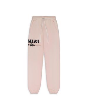 Amiri Ma Bar Applique Sweatpant - Pink