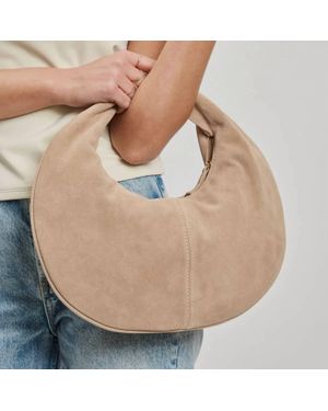 Moda Luxe Farrah Suede Shoulder Bag - Natural