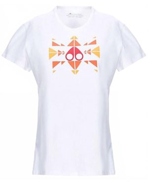 Moose Knuckles Trippy Logo Tshirt - White
