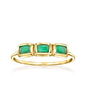 RS Pure By Ross-Simons Emerald 3-Stone Ring - Green