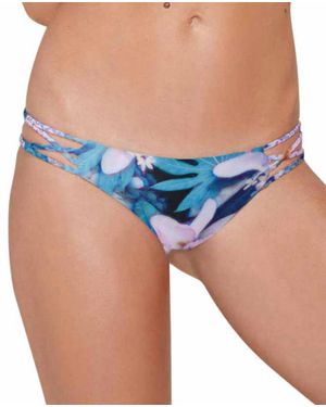 Stone Fox Gypsy Braided Cheeky Bikini Bottom - Blue