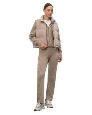 Moorer Mailleos Vests Nocciola - Natural