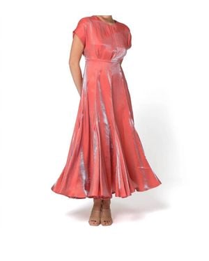 Baruni Shimmery Mini Dress - Red