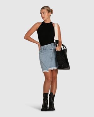 Belle & Bloom Dance With Me Denim Mini Skirt - Black