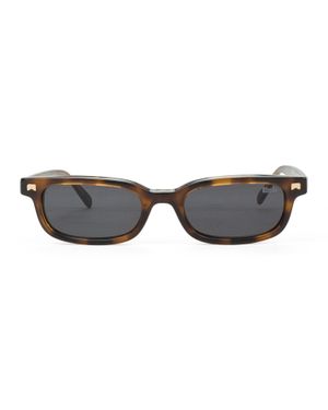 Rhude Tortoise Tobac Frames Sunglasses - Gray