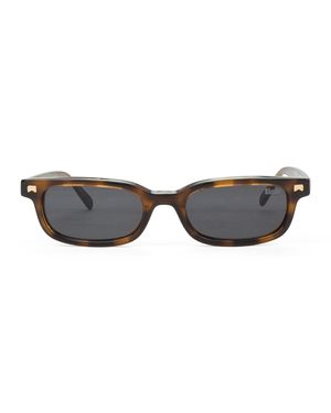 Rhude Tortoise Tobac Frames Sunglasses - Gray