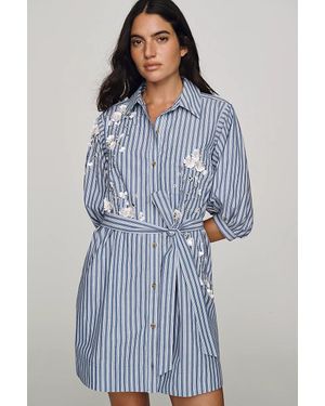 Maeve Mona Mini Shirtdress - Blue