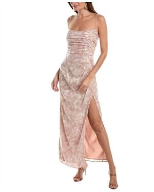 Hutch Luxe Ruched Maxi Dress - Pink