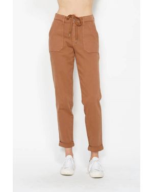 Judy Blue Chillax Drawstring Sweatpants - Brown