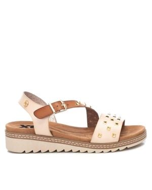 Xti Wedge Sandals With Studs - Brown
