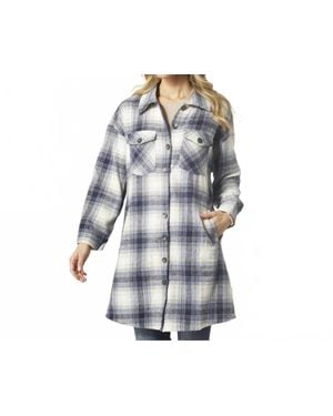 Coco + Carmen Tamara Plaid Shacket - Gray
