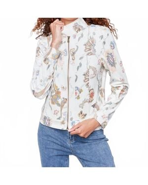 Charlie b Fall Floral Jacket - Gray