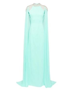 Saiid Kobeisy Embellished Crepe Kaftan - Green