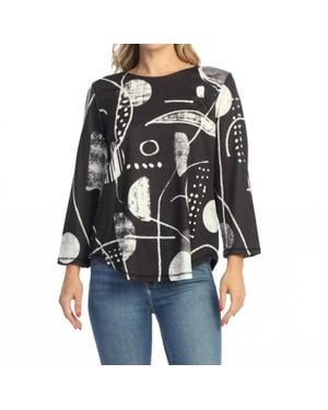 Jess & Jane Round Neck Top - Black