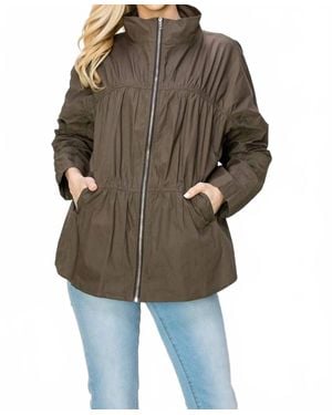Joh Jaelle Cotton Poplin Light Weight Jacket - Brown