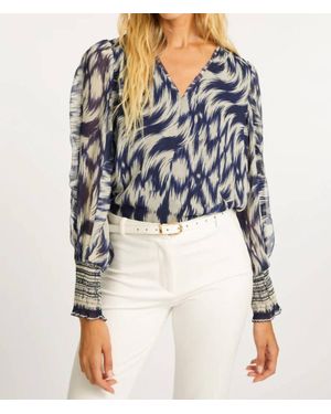 Caballero Flora Katsuri Top - Blue