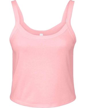 Bella Canvas Micro Rib Spaghetti Strap Tank - Pink