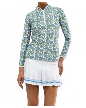 Smith & Quinn Carey Quarter Zip Long Sleeve Top - Blue