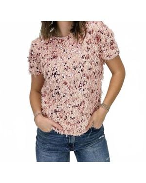 Ivy Jane Fuzzy Sparkle Tee - Pink