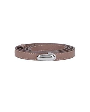 SAVETTE Set Of Three Belts With Distinct Buckle Styles - Brown
