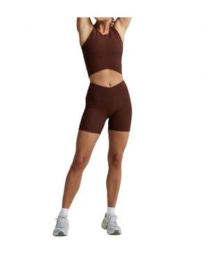 Beyond Yoga Impulse V Waist Biker Short - Brown