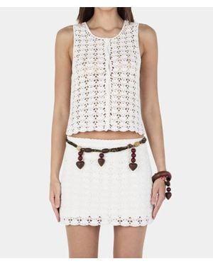 Hansen & Gretel Issy Crochet Top - White