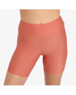 Calypsa High Waisted Mid-Thigh Swim Shorts - Green