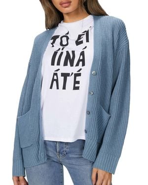 6397 Ribbed Kurt Cardigan - Blue