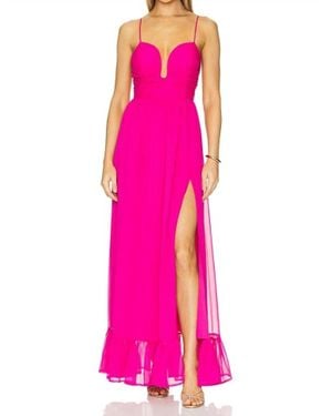 Line & Dot Dorsay Maxi Dress - Pink