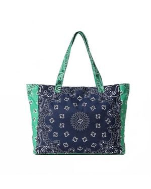 Haute Shore Bandana Zip Tote Bag - Blue