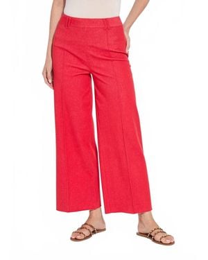 Lyssé Erin Pintuck Reprieve Denim Pants - Red