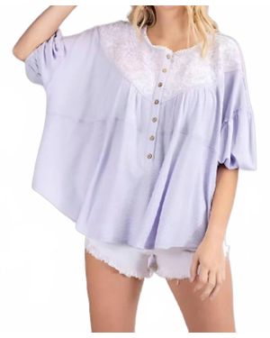 143 Story Embroidered Dolman Top - Purple