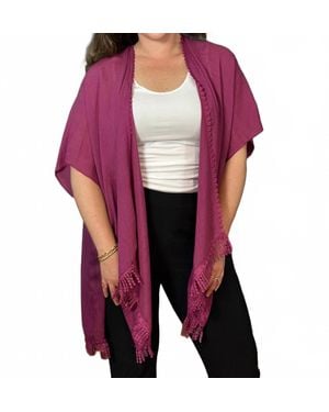 DM Merchandising Lotus Fringe Wrap - Purple