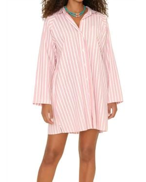 Xirena Flora Cotton Poplin Shirt Dress - Pink