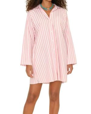 Xirena Flora Cotton Poplin Shirt Dress - Pink