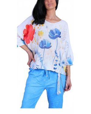 Gigi Moda Camomilla Batwing Sweater - Blue